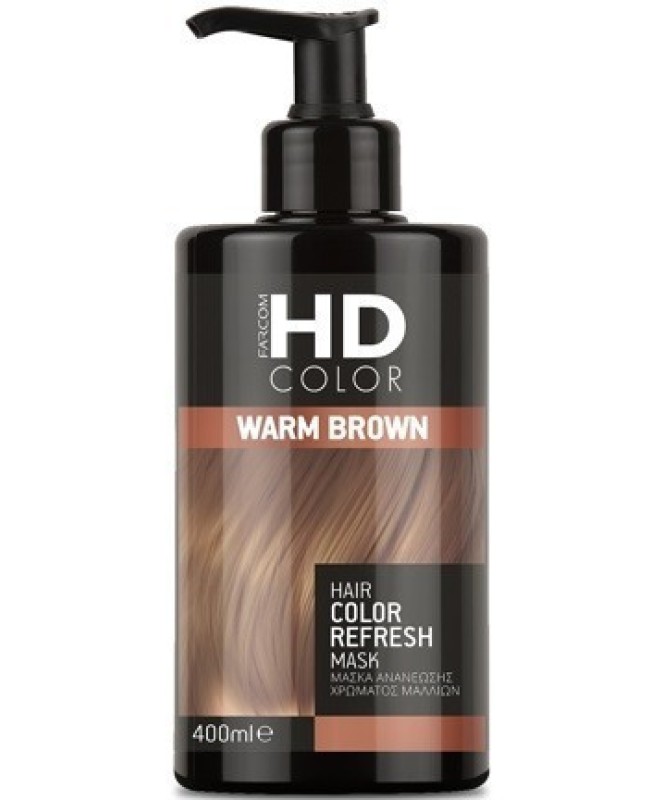 FARCOM HD HAIR COLOR REFRESH MASK WARM BROWN 400ML