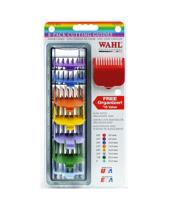 WAHL COLOR CODED CUTTING GUIDES 8PCS 03170-417
