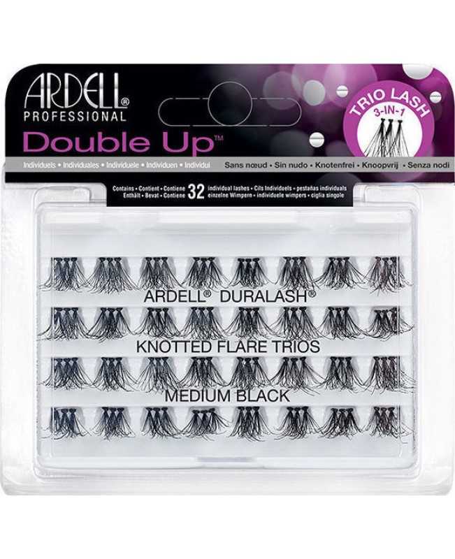 ARDELL DOUBLE UP INDIVIDUAL LASHES FLARE TRIOS MEDIUM