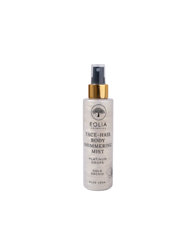 EOLIA COSMETICS HAIR & BODY SHIMMERING MIST GOLD ORCHID PLATINUM DROPS 150ML