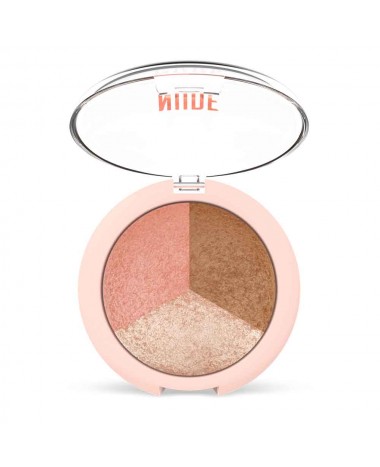 GOLDEN ROSE NUDE LOOK BAKED TRIO FACE PO...