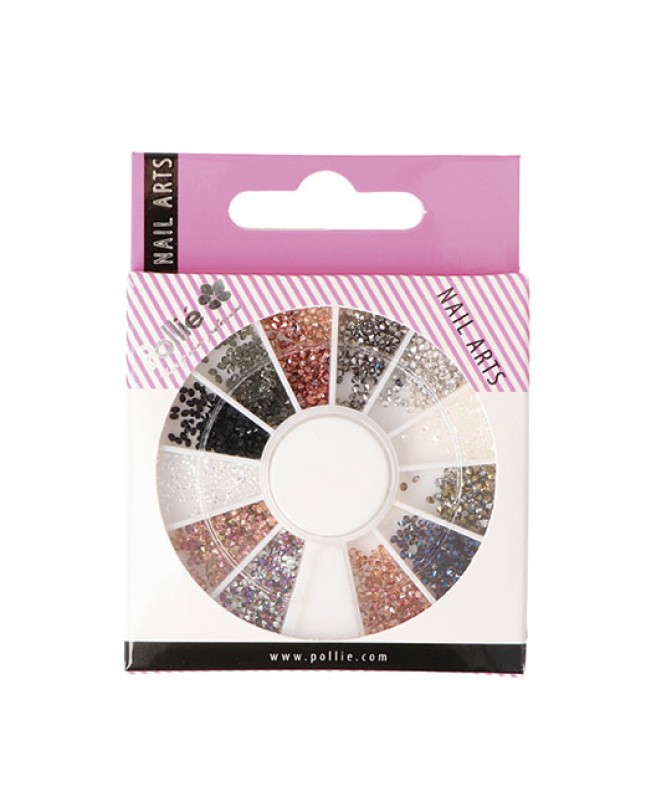 POLLIE NAIL ART COLORED STRASS STONES 600PCS 07345