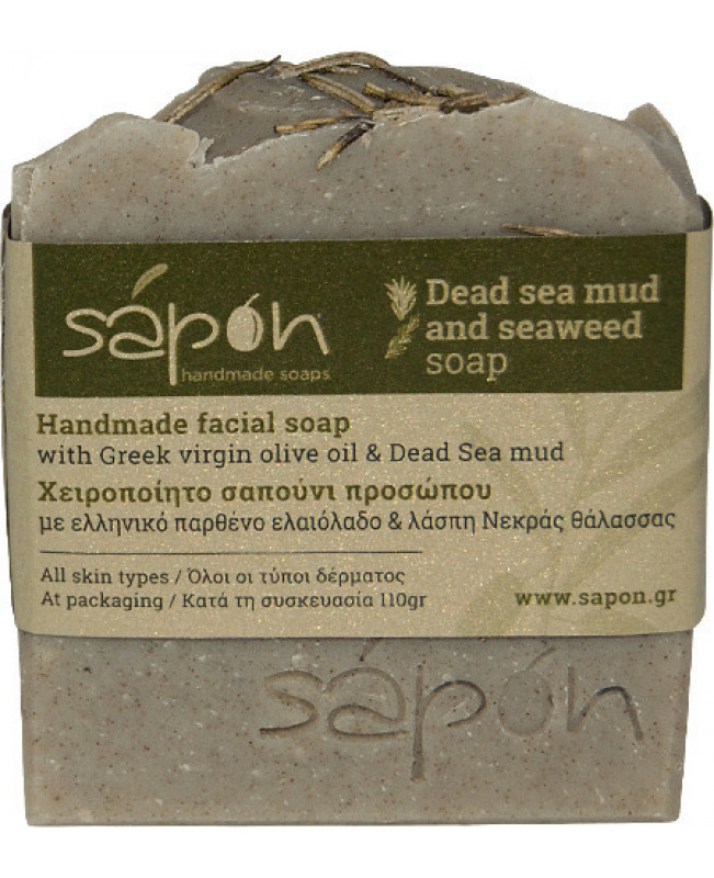 SAPON DEAD SEA MUD AND SEAWEED SOAP 110GR
