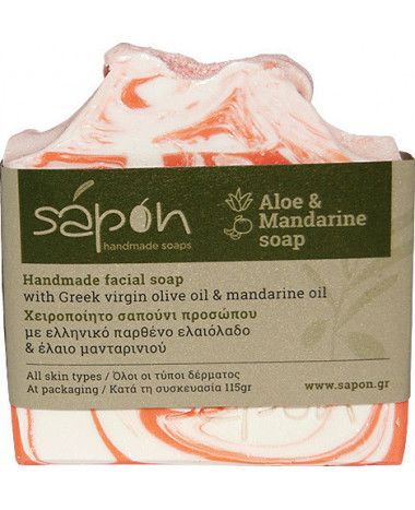 SAPON ALOE & MANDARINE SOAP 110GR