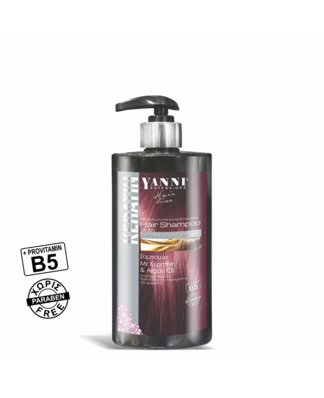 YANNI extensions keratin & argan oil shampoo 500ml